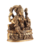 Pure Brass Parvati with Baby Ganesha | 9" x 8" x 3" | 5.50 kg | Divine Mother & Child | Sacred Hindu Art | Temple Grade | Jaipurio